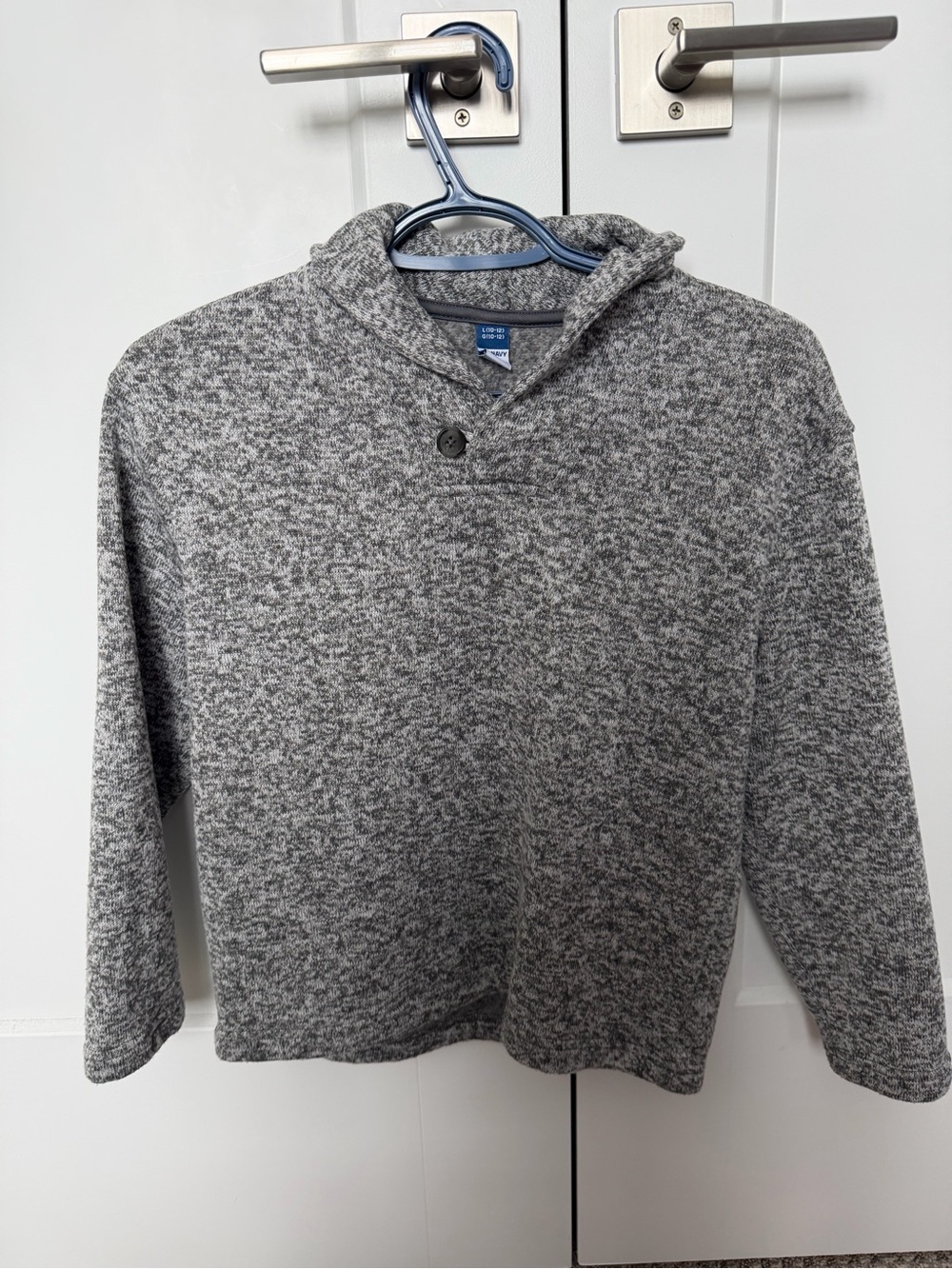 Old Navy Gray Marled Shawl-Collar Pullover